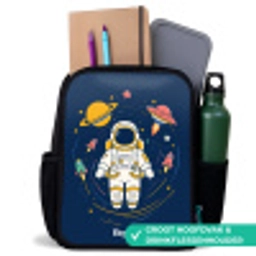 Astronaut - Planeet - Sterren - Raket Rugzak - Zwart middel -inhoud_NL