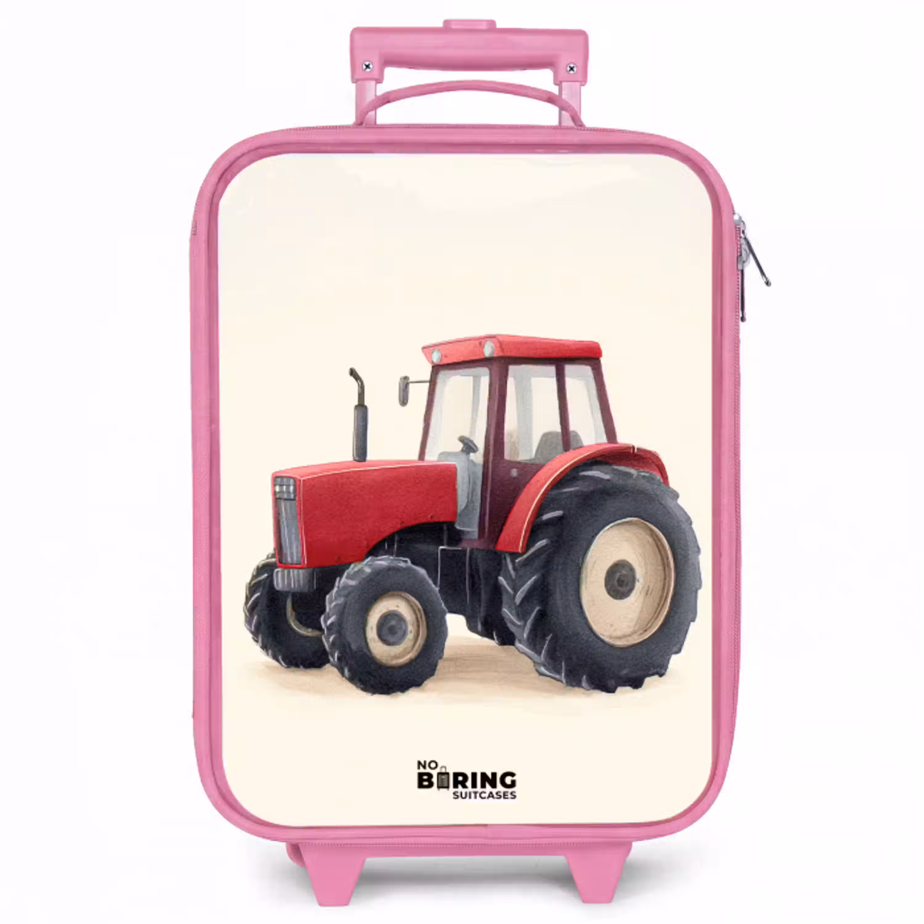Tractor - Getekend - Rood Kinderkoffer - Roze klein -zzz_website3d