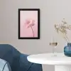 Bloem - Pioenroos - Roze fotolijst zwart zonder passe partout klein -sfeer4
