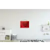 Pepers - Rood - Hart textielposter latten blank klein -kinderkamer
