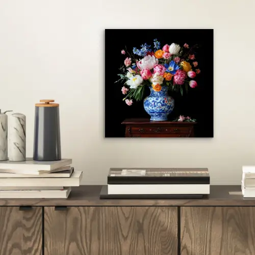 Rozen - Bloemen - Vaas - Boeket aluminium wit klein -sfeer1