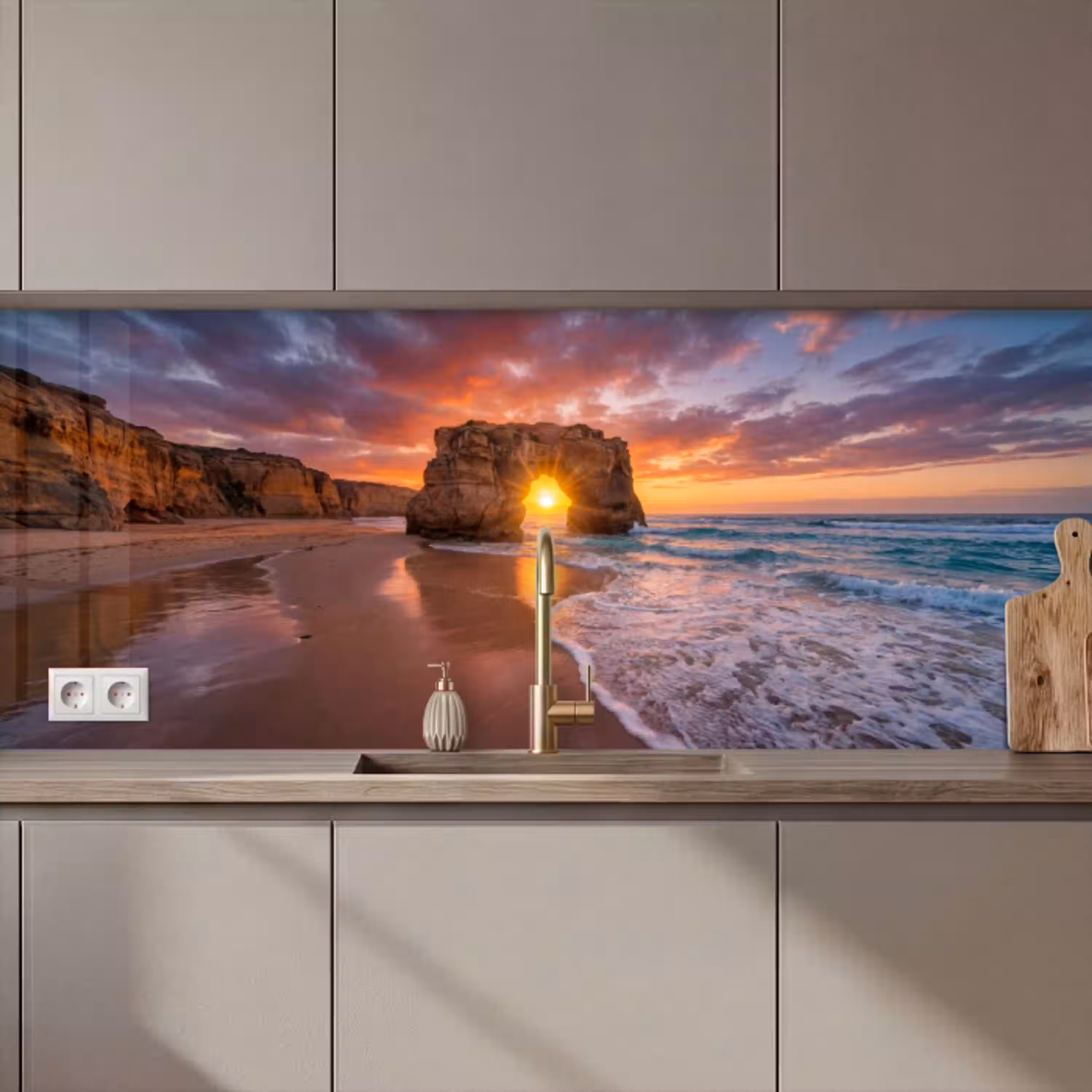 Kust - Rots - Zonsondergang - Zee - Natuur keuken achterwand 2 middel zz_3dshopping