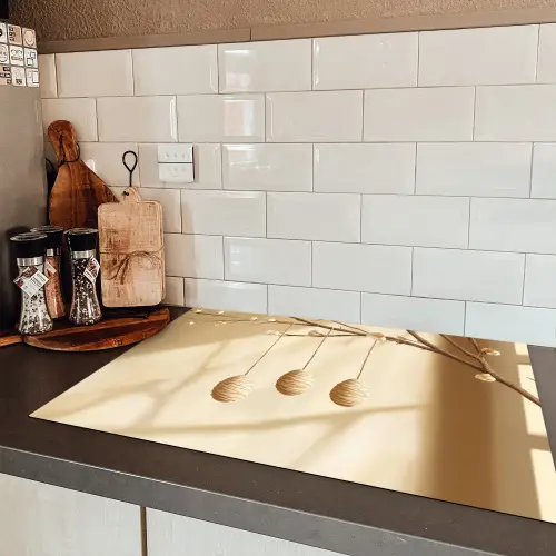 Beige - Paastak - Eieren Inductie beschermer vinyl 3mm klein -sfeer3