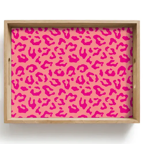 Panterprint - Roze - Dierenprint - Minimalistisch Dienblad Rechthoek middel -z3d_shopping