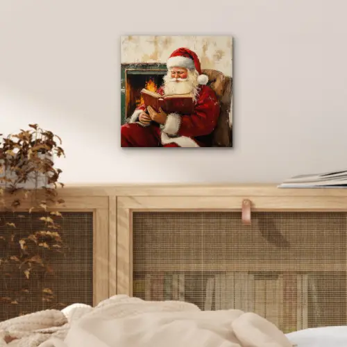 Kerst - Kerstman - Winter - Open Haard aluminium wit klein -sfeer3