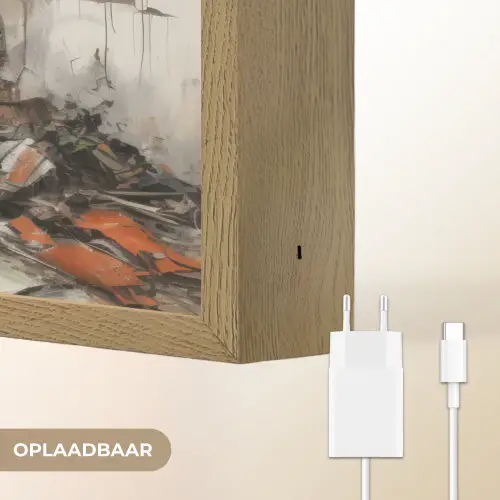 Voetbal - Muur - Zwart - Wit Light Box met batterij (Wandlamp) middel -USP_websiteoplaadbaarNL