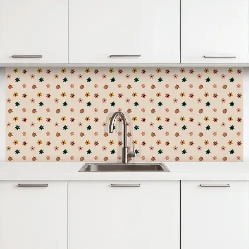 Bloemen - Patronen - Stippen keuken achterwand 2 middel 871 -3d