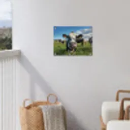 Koe - Tong - Weide tuinposter los doek klein -sfeer8