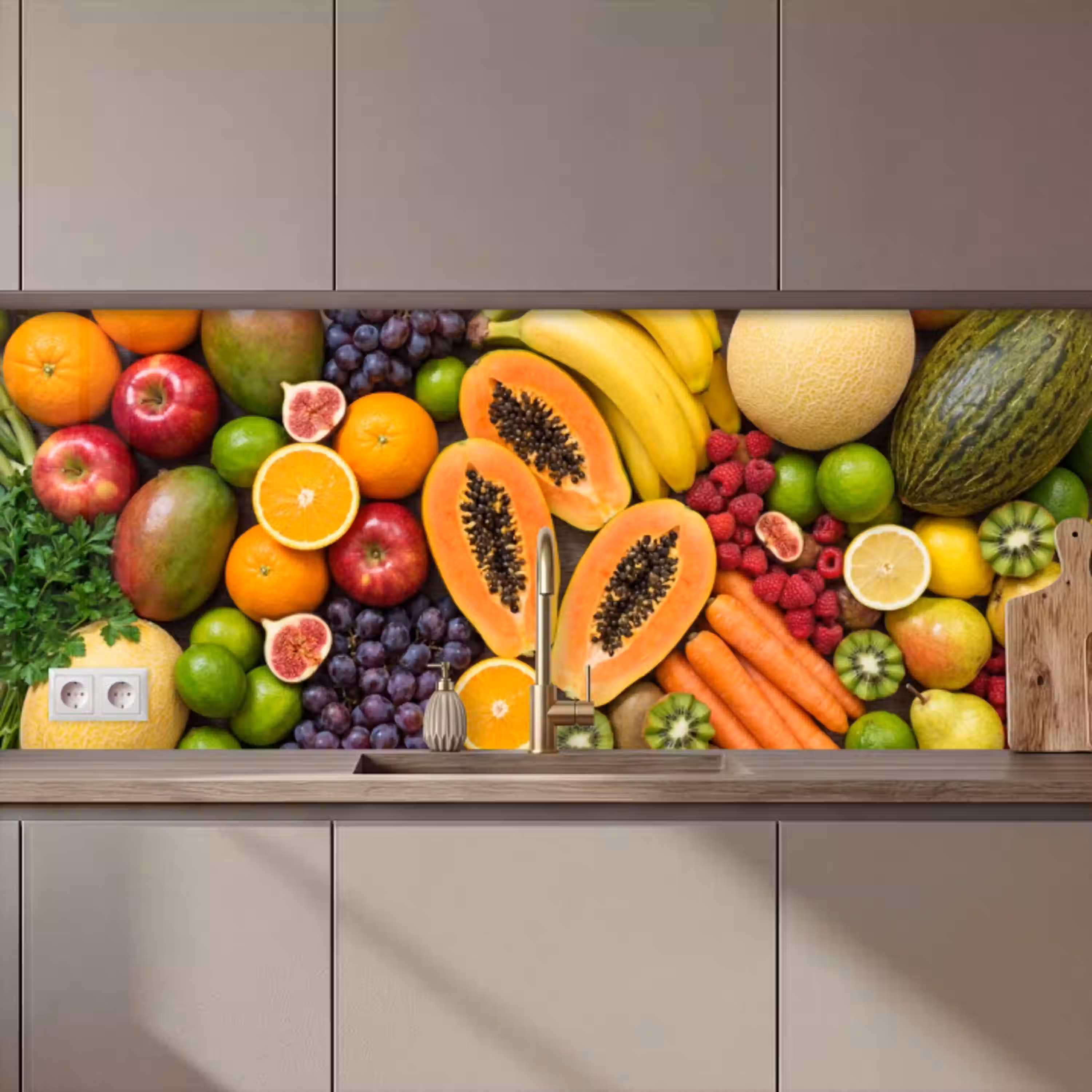 Eten - Fruit - Groenten - Vers - Kleurrijk keuken achterwand 2 middel zz_3dshopping