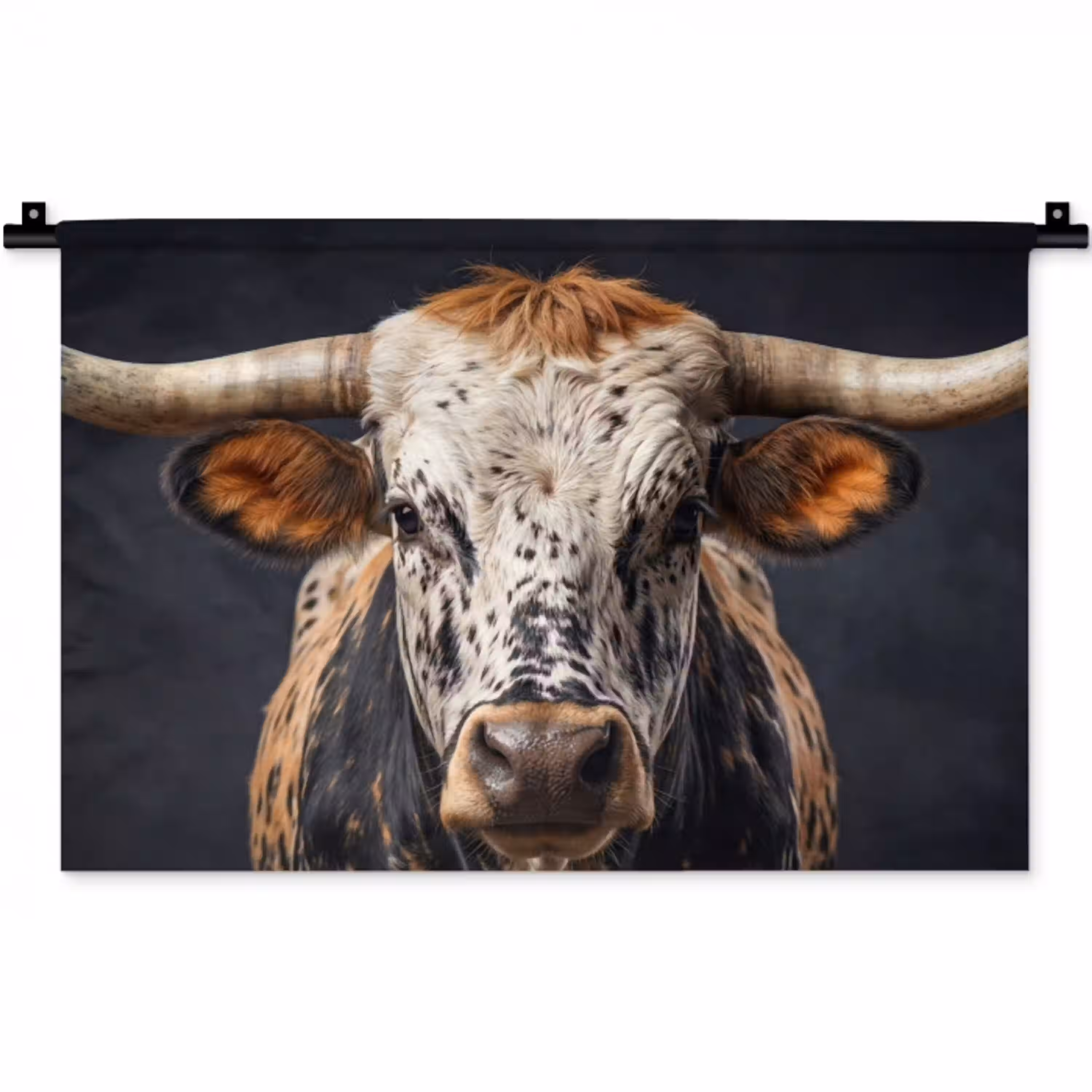 Stier - Kleurrijk - Hoorns Wandkleed katoen klein -zz3d