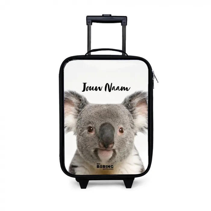 Schattige Koala Beer Kinderkoffer - Zwart klein -3d