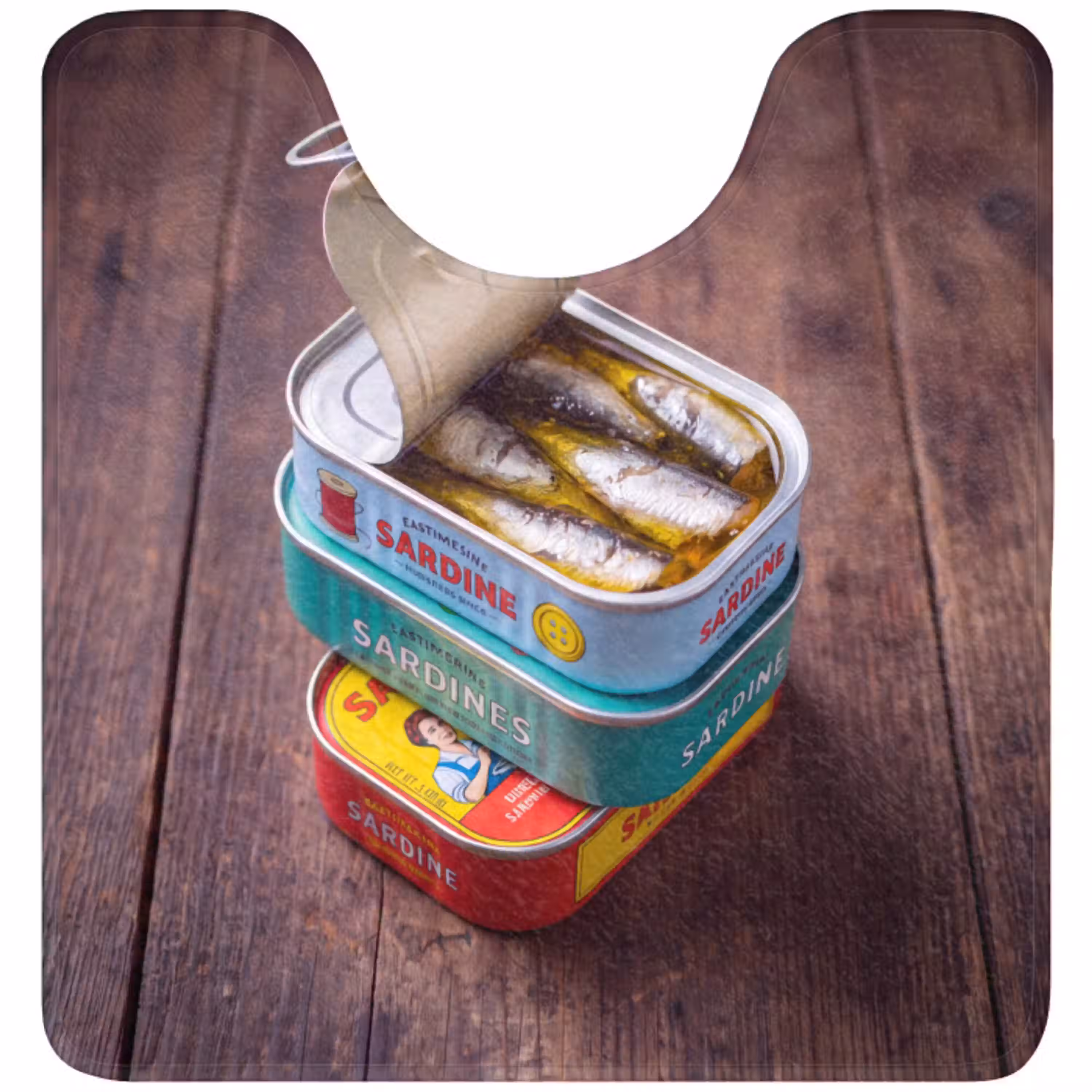 Vis - Blikjes - Keuken WCmat U-uitsnede middel -3d