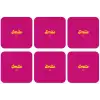 Smile - Stippen - Geel - Smiley - Roze onderzetter kurk middel -zkaufland3dotto