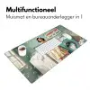 Retro - Blauw - Vrouw Muismat XXL klein -sfeer4
