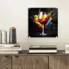 Wijn - Glas - Graffiti - Borrel - Rood - Verf plexiglas 5mm klein -sfeer1