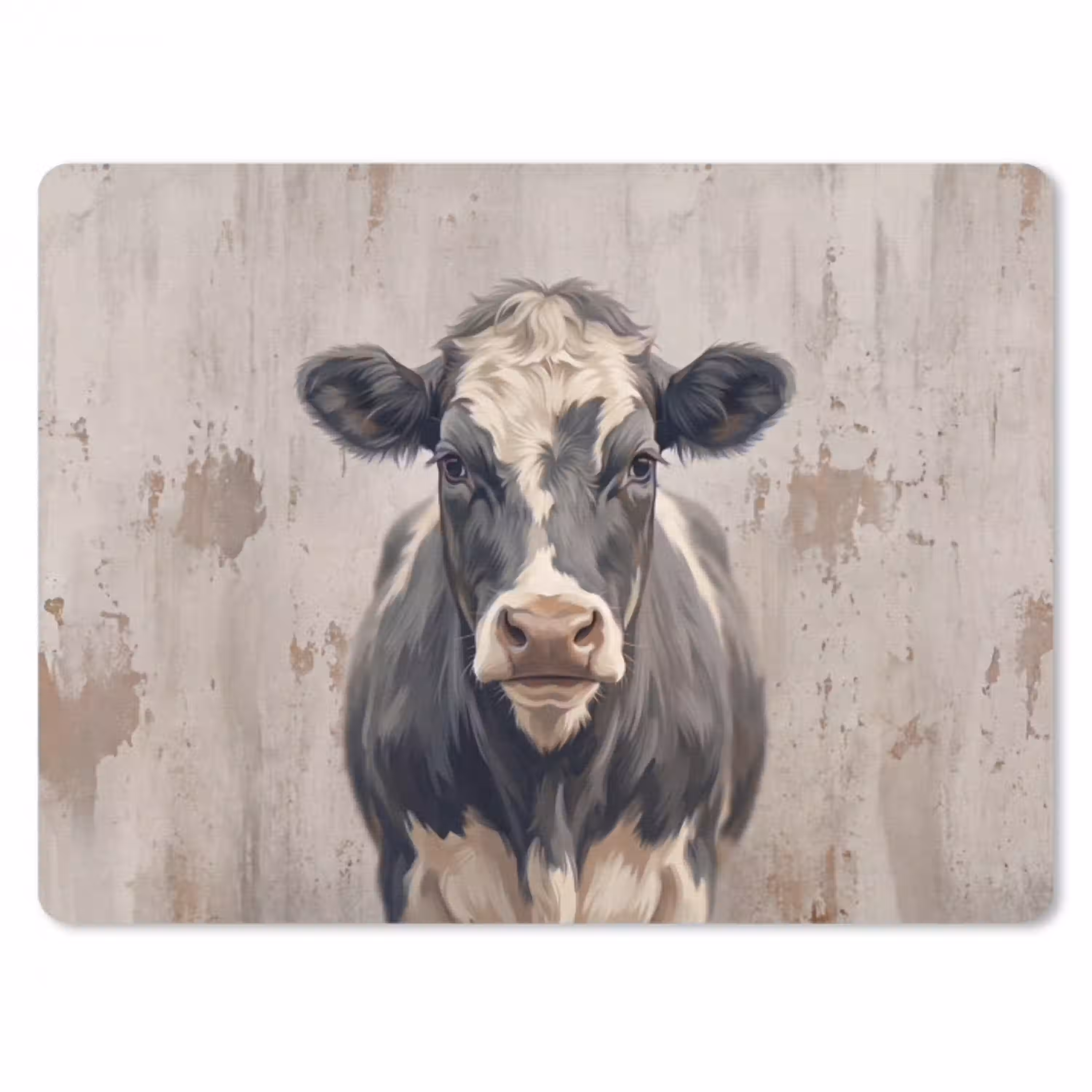 Koe - Portret - Dieren - Modern muismat rubber klein -3d