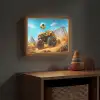 Monstertruck - Voetbal - Woestijn Light Box met batterij (Wandlamp kind) middel -sfeer5_kind