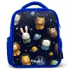 Dieren - Astronaut - Planeten - Sterren Kinderrugzak - Blauw middel -3d