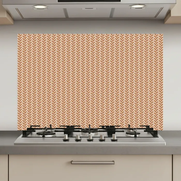 Plaid - Patroon - Bladvorm - Bruin keuken achterwand spatscherm klein 900 -3d_website
