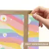 Madeliefjes - Kleurrijk - Pastel Light Box met batterij (Wandlamp kind) middel -USP_websiteprintNL