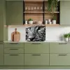 Luipaard - Zwart - Wit - Oog keuken achterwand 2 middel -sfeer3