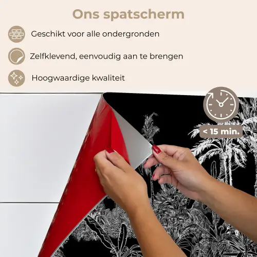 Palm - Jungle - Tropical keuken achterwand spatscherm klein -spatscherm_NL