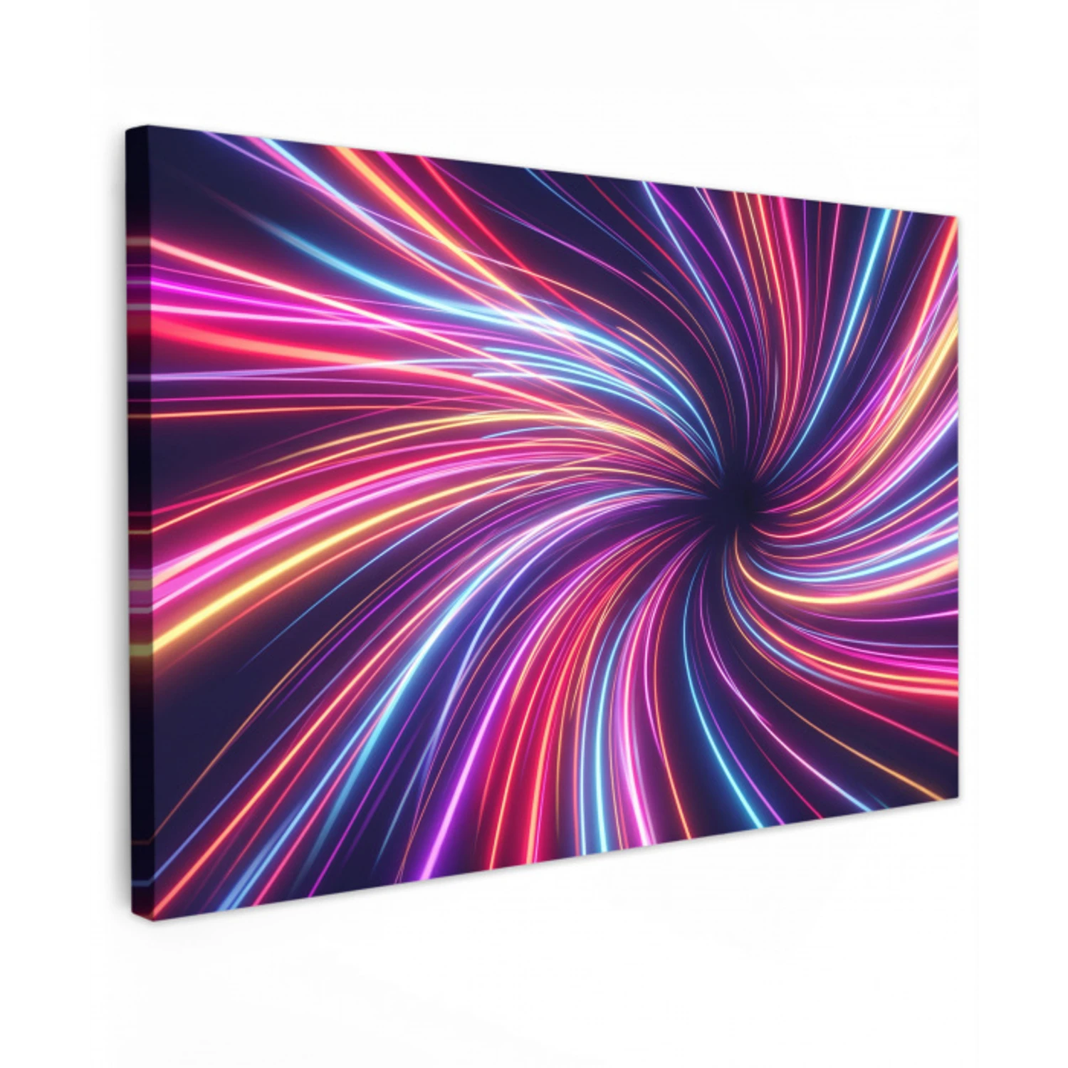 Abstract - Swirl - Futuristic - Neon canvas 2cm klein -z3d