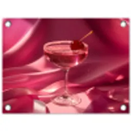 Cocktail - Pink - Luxe tuinposter los doek klein -3d