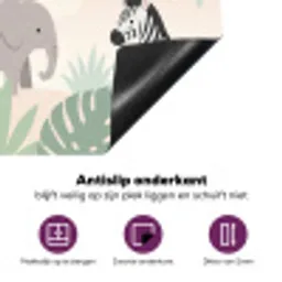 Jungle - Dieren - Groen Inductie beschermer vinyl 3mm middel -zzzzzzz-cc-onderkant