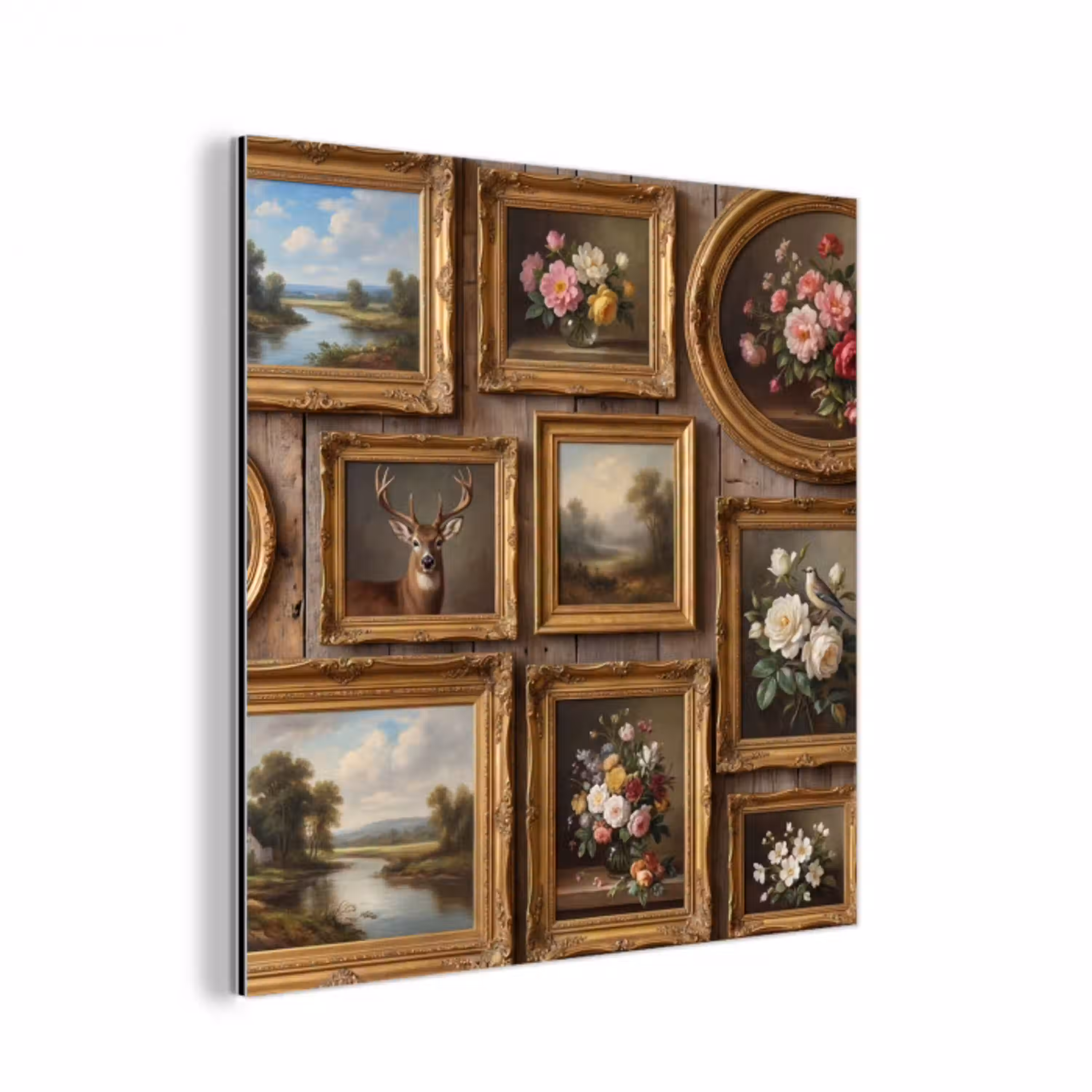 Bloemen - Rozen - Klassiek - Vaas - Kleurrijk aluminium wit klein -3d