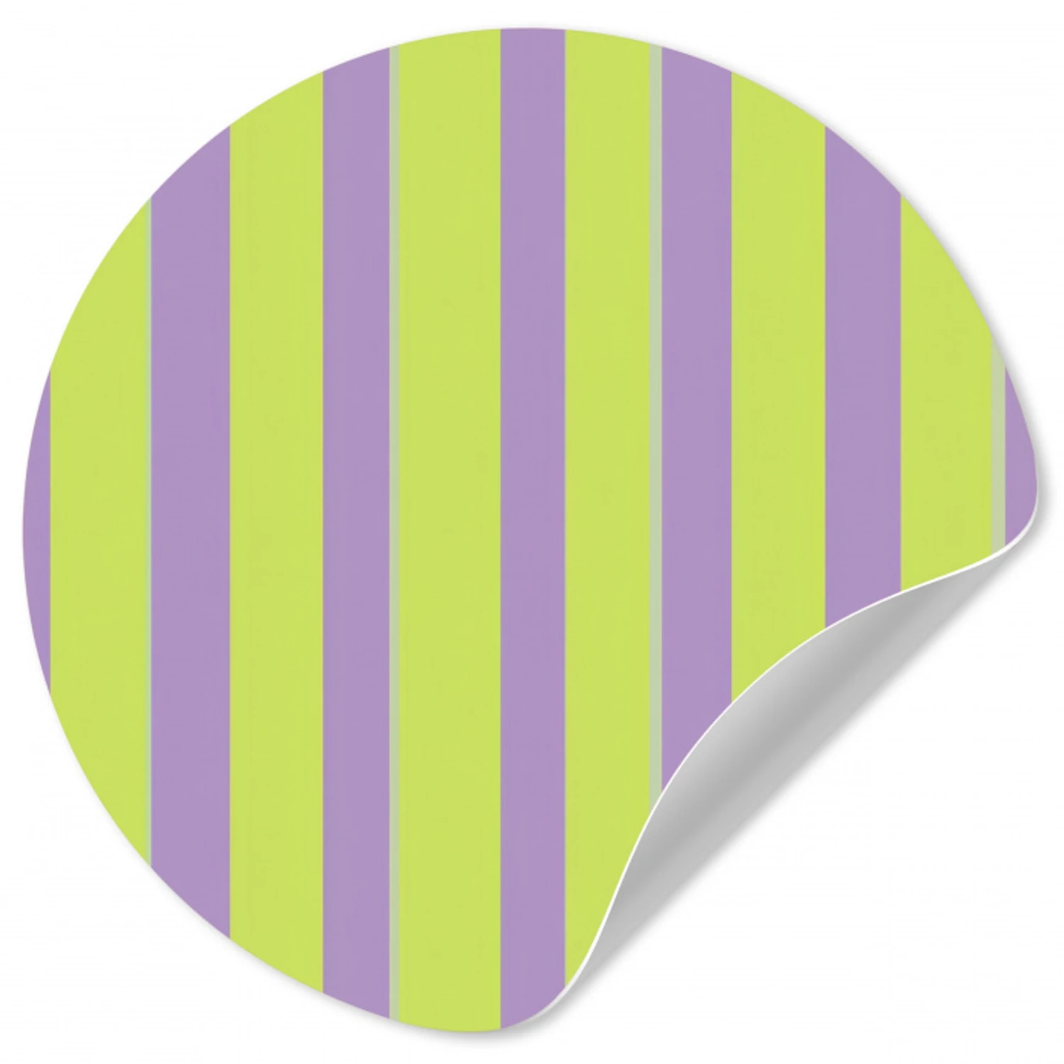 Strepen - Patroon - Groen Wandcirkel behangsticker klein 186 -3d