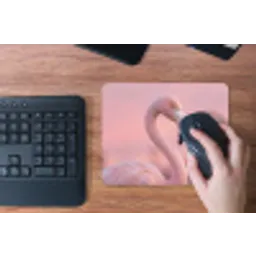 Flamingo - Portret - Roze muismat rubber klein -toetsenbord