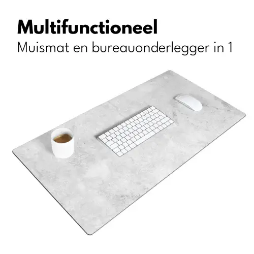 Marmer - Textuur - Grijs - Marmerlook Muismat XXL klein -sfeer4