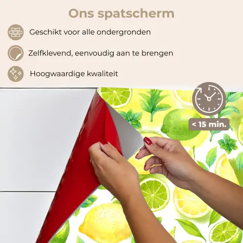 Citroen - Geel - Limoen - Groen keuken achterwand spatscherm klein 900 -spatscherm_NL