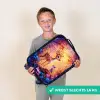 Hertje en uil in een roze sprookjesbos Kinderkoffer - Zwart klein -sfeer4_NL