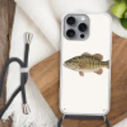Vissen - Natuur - Vintage Hoesje iPhone 16 Pro Max met koord klein -sfeer4