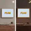 Fijn - Geel - Oranje Light Box met batterij (Wandlamp) middel -sfeer3