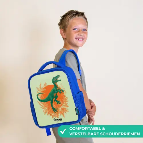 Dino - Natuur - Groen Kinderrugzak - Blauw middel -sfeer3_NL