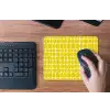 Stippen - Modern - Geel muismat rubber klein 262 -toetsenbord