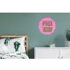 Tekst - Bold - Roze Wandcirkel aluminium klein -slaapkamer