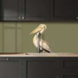Pelikaan - Wit - Vogel - Klassiek - Natuur keuken achterwand 2 middel -sfeer1