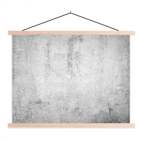 Beton - Grijs - Patroon - Vintage - Industrieel textielposter latten blank klein -3d