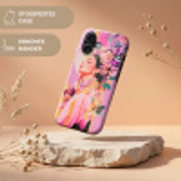 Vrouw - Bloemen - Paars - Abstract Toughcase MagSafe Apple iPhone 17 klein -USP_RandenV_DE