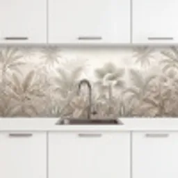 Jungle - Tropisch - Natuur -Vintage - Beige keuken achterwand 2 middel -3d