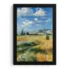 Landschap - Strobalen - Bergen - Wolken fotolijst zwart zonder passe partout klein -3d