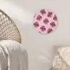 Disco - Bal - Patroon - Roze Wandcirkel kunststof plaat 5mm dik klein 188 -sfeer5