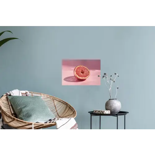 Grapefruit - Roze - Disco - Shiny Muursticker klein -plant