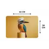 Ijsvogel - Pilaar - Koksmuts - Vogel Placemat vinyl groot -specs