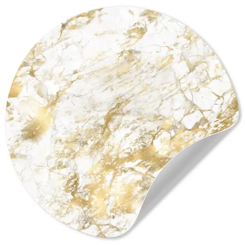 Marmer - Goud - Structuur Wandcirkel behangsticker klein 186 -3d