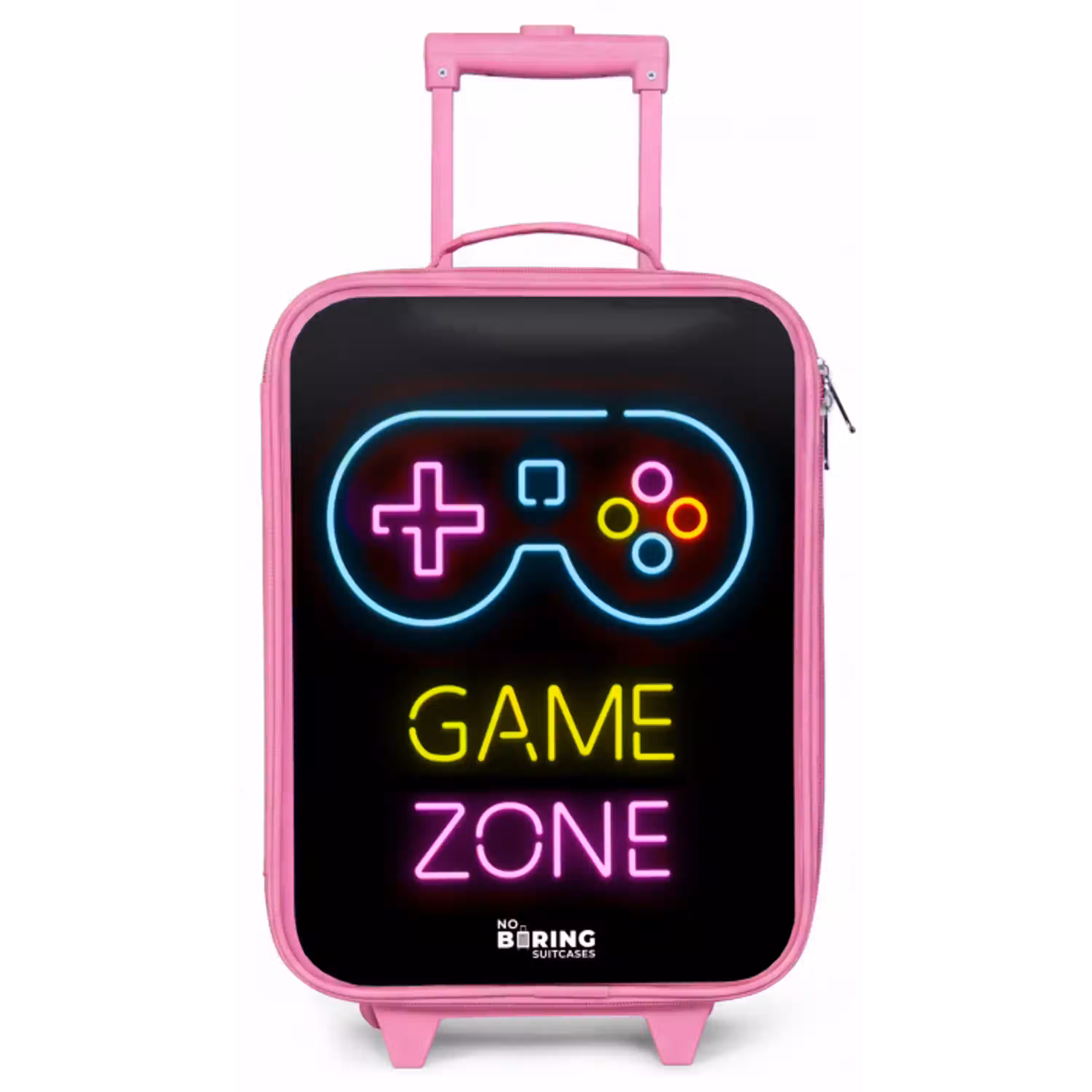 Qoute met neonkleuren Kinderkoffer - Roze klein -zz3dotto